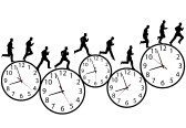 3173217-a-business-man-runs-in-a-hurry-runs-on-time-through-the-business-day-on-a-row-of-time-clocks-animati