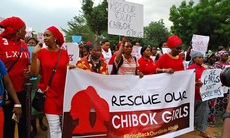 Hundreds march over Nigeria schoolgirl kidnappings