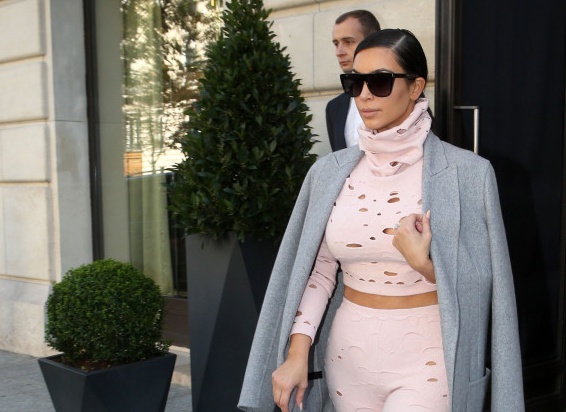 Kim Kardashian & North Check Out Of Paris