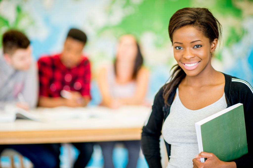 Female Studnet with Classmates