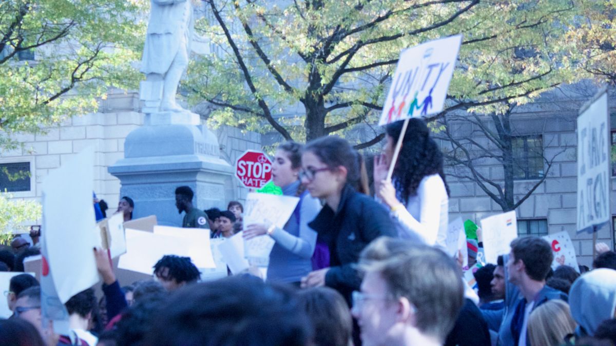 EZ Street at the DCPS Donald Trump Protest