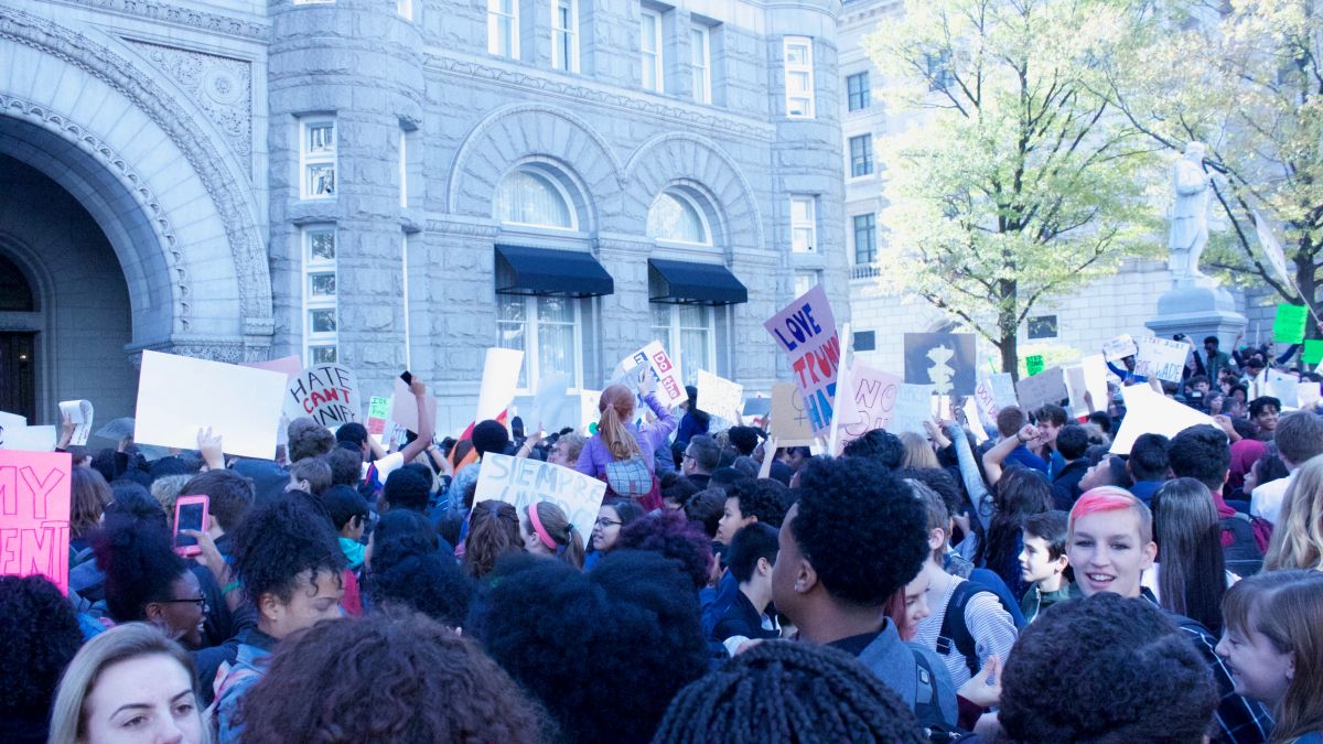 EZ Street at the DCPS Donald Trump Protest