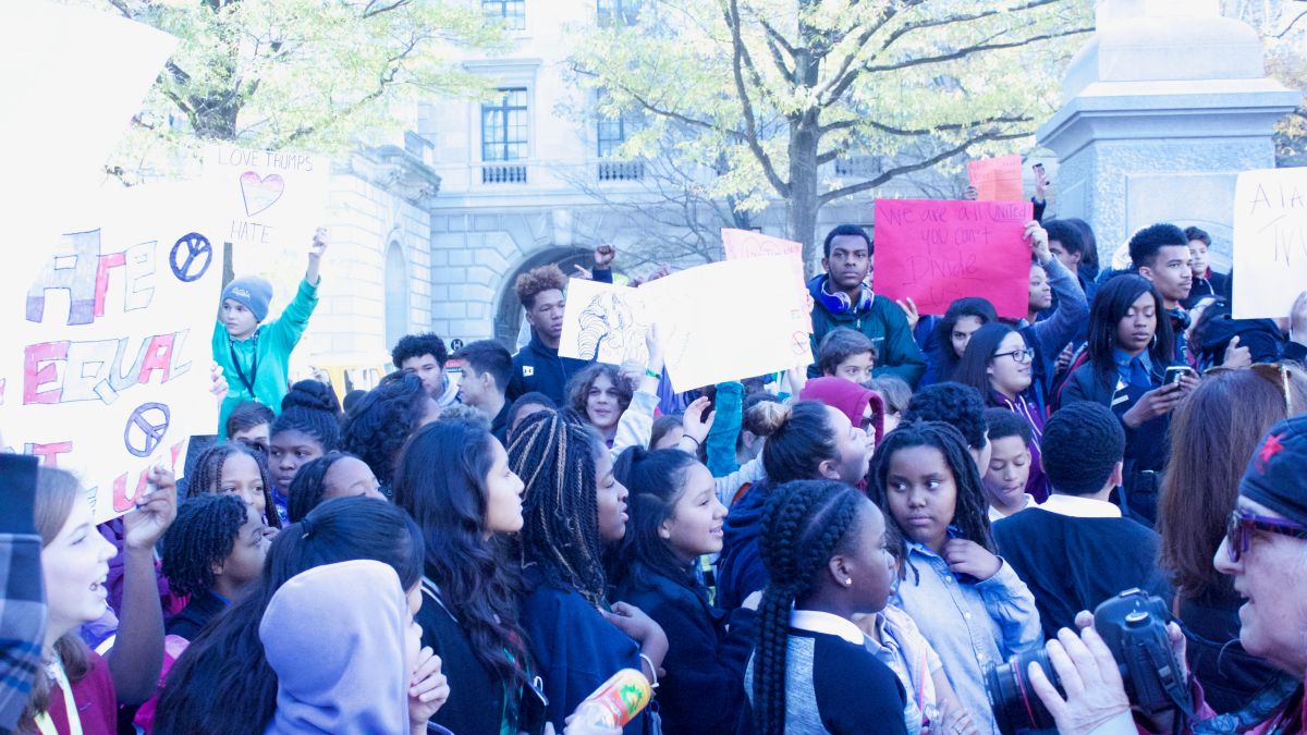 EZ Street at the DCPS Donald Trump Protest