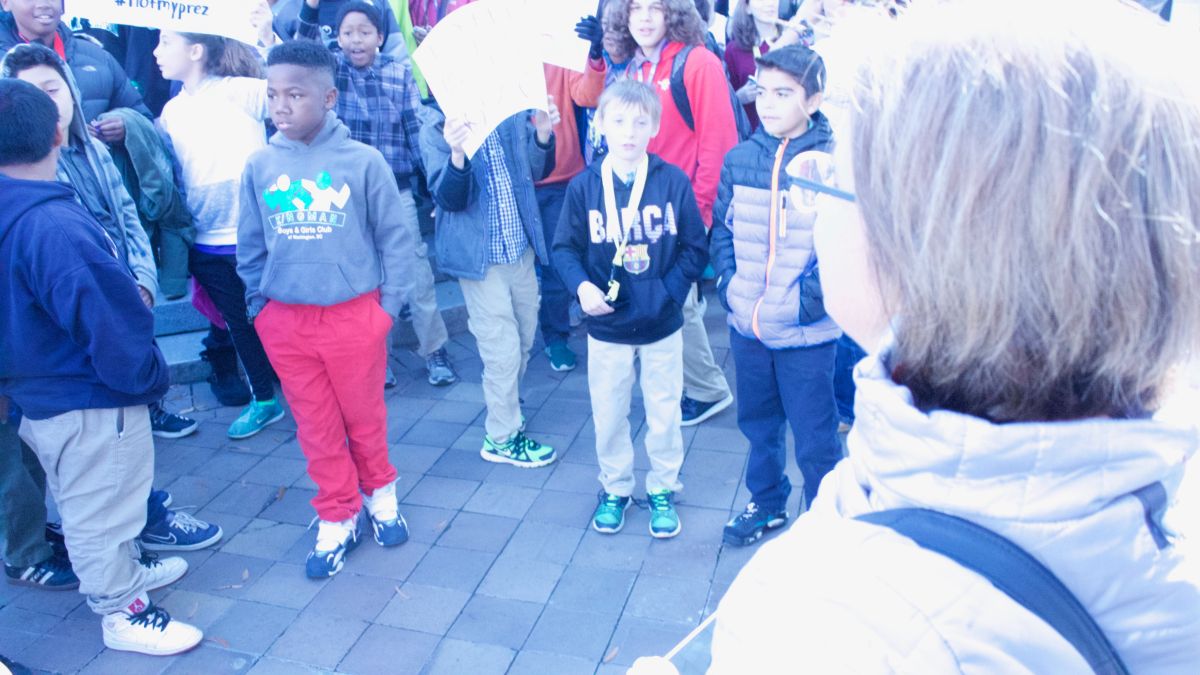 EZ Street at the DCPS Donald Trump Protest