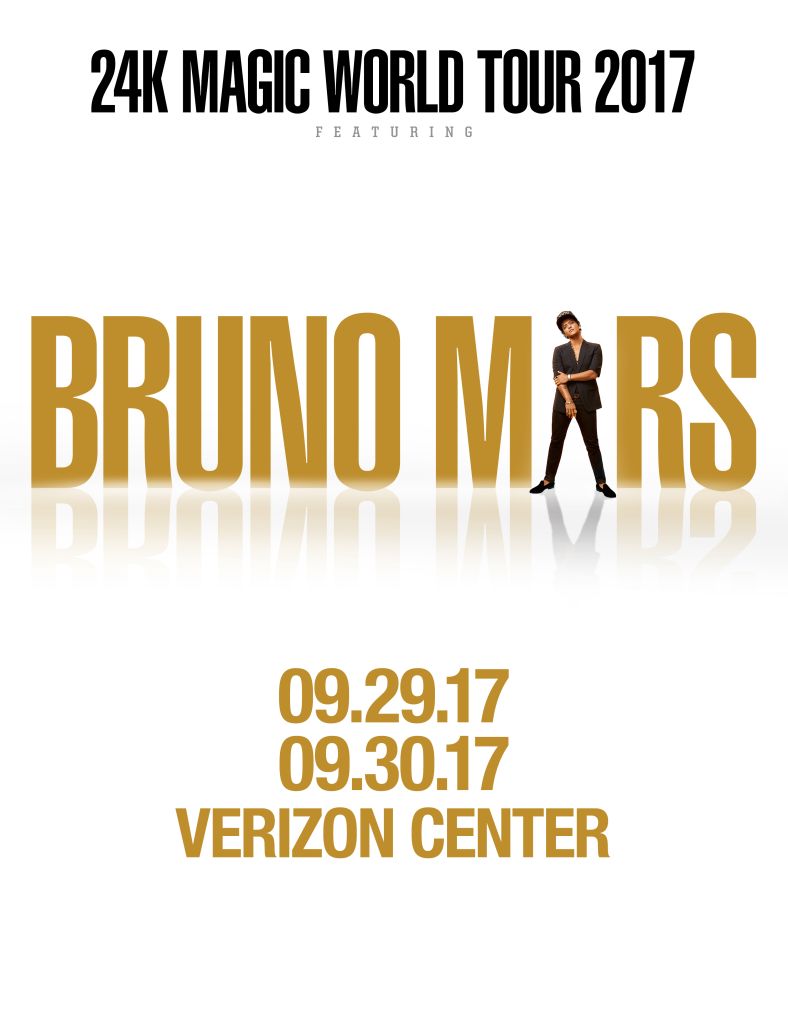 Bruno Mars 24K Magic World Tour Graphic