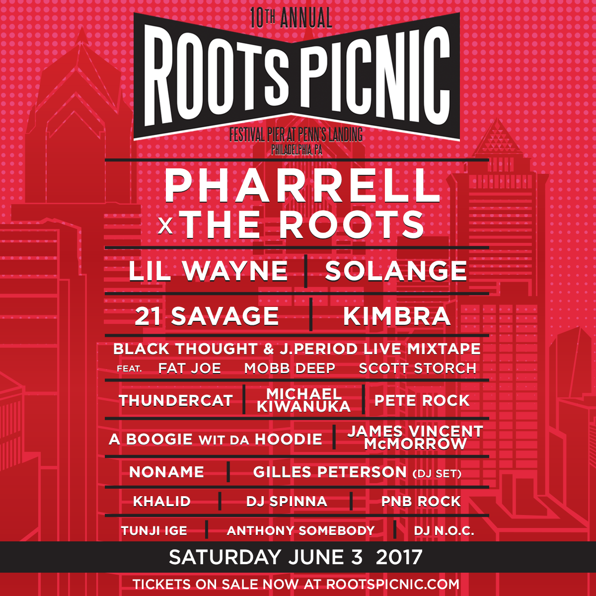10th Annual Roots Picnic Graphic