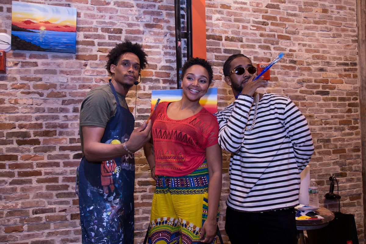 Omarion Hosts Sip & Paint At Muse Paintbar