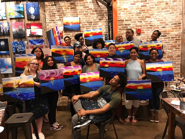 Omarion Hosts Sip & Paint At Muse Paintbar