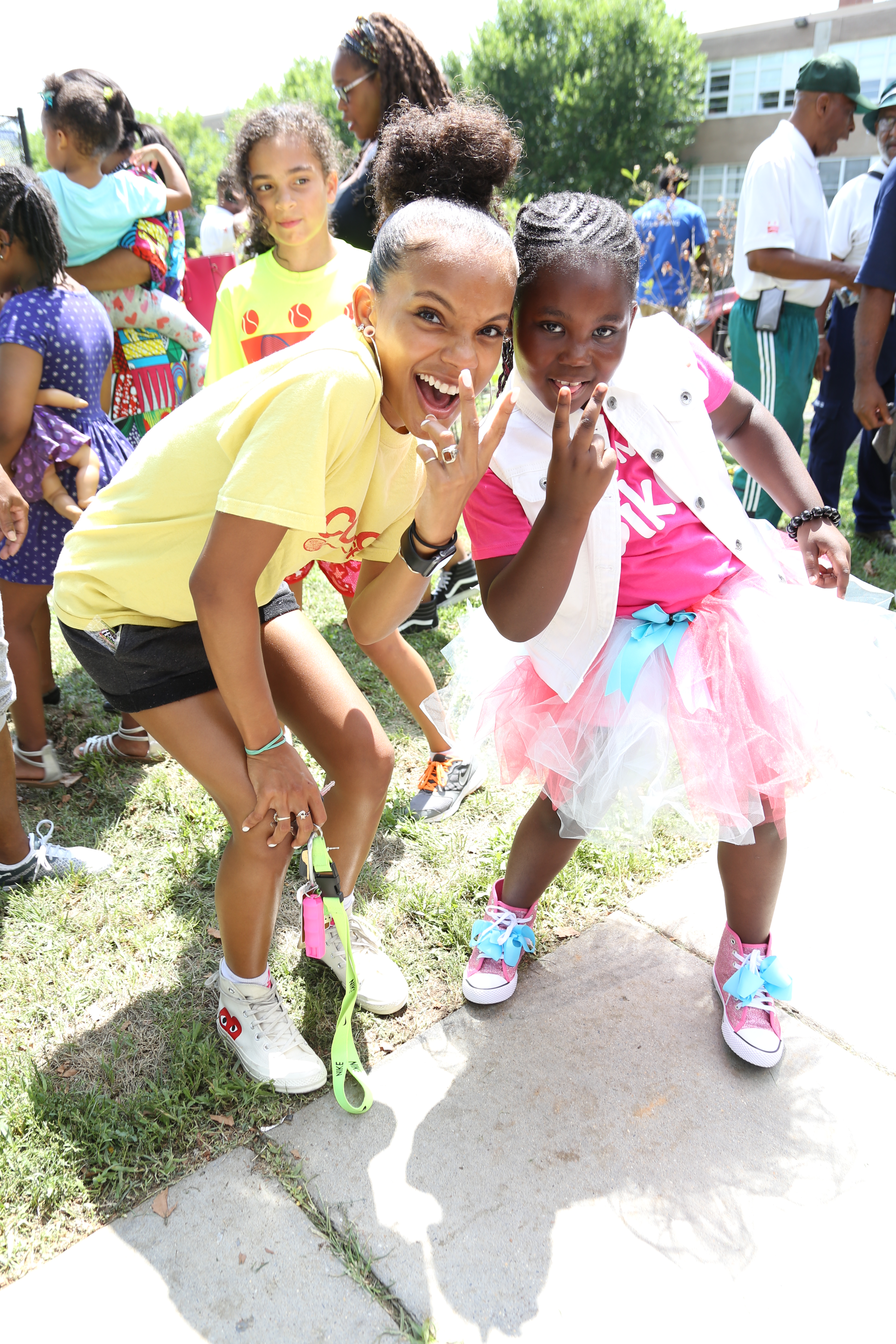 Little Bacon Bear & Zyah At The July 2018 KYS Block Party