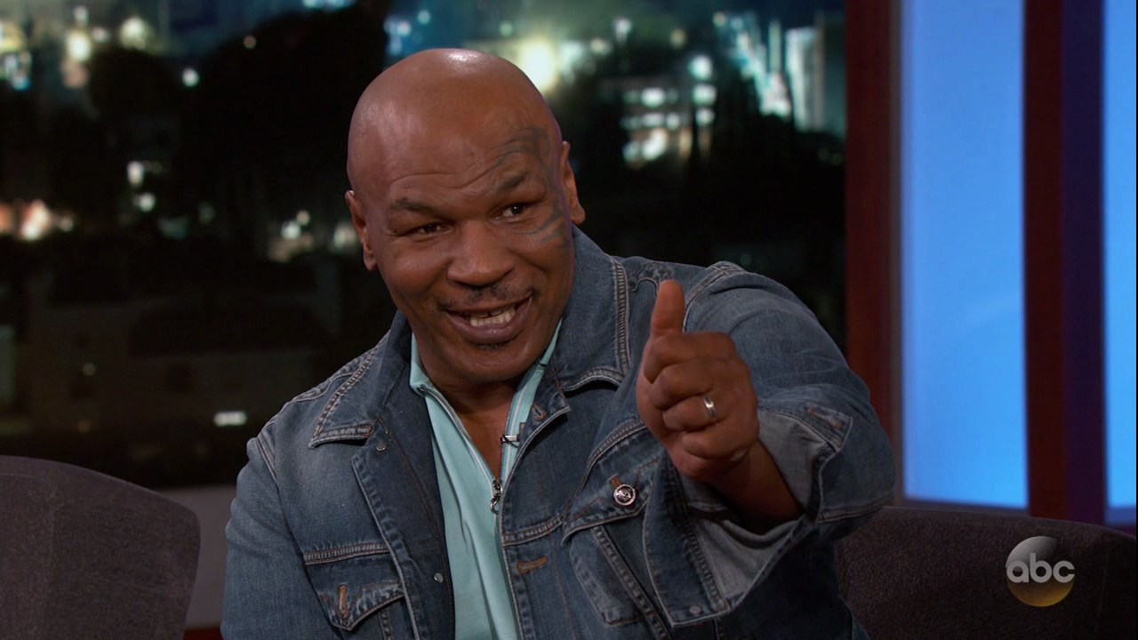 Mike Tyson during an appearance on ABC' Jimmy Kimmel Live!'