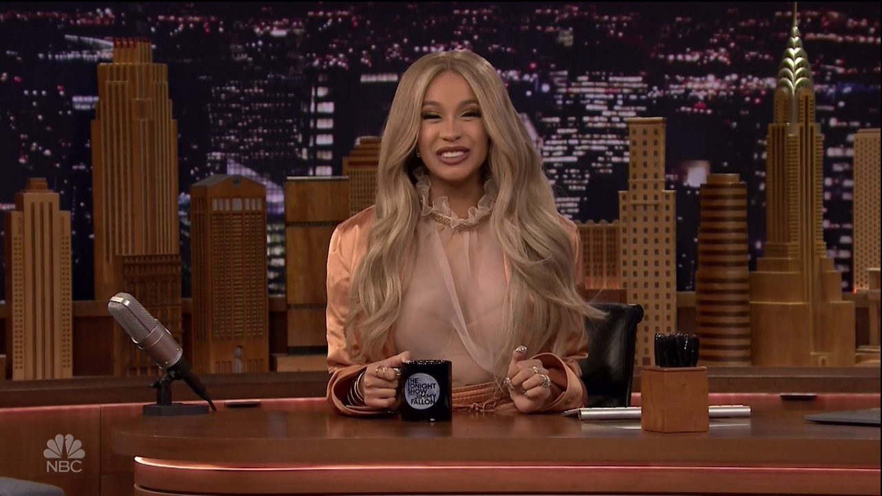 Cardi B during an appearance on NBC's 'The Tonight Show Starring Jimmy Fallon.'