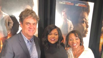 Taraji P. Henson on Red Carpet for "The Best of Enemies" with Director, Robin Bissell and Producer, Dominique Telson