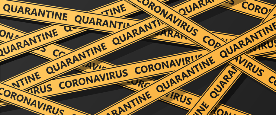 Coronavirus quarantine cordon tape