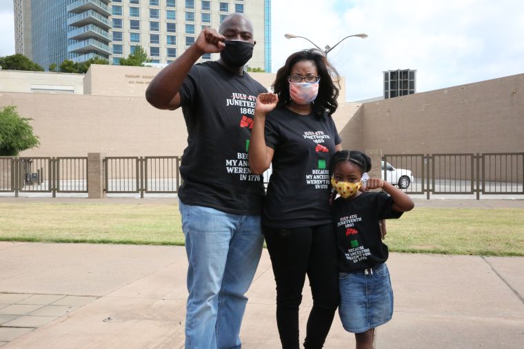 "July 4th (crossed out) Juneteenth 1865 Because My Ancestors Weren't Free In 1776" T-Shirts