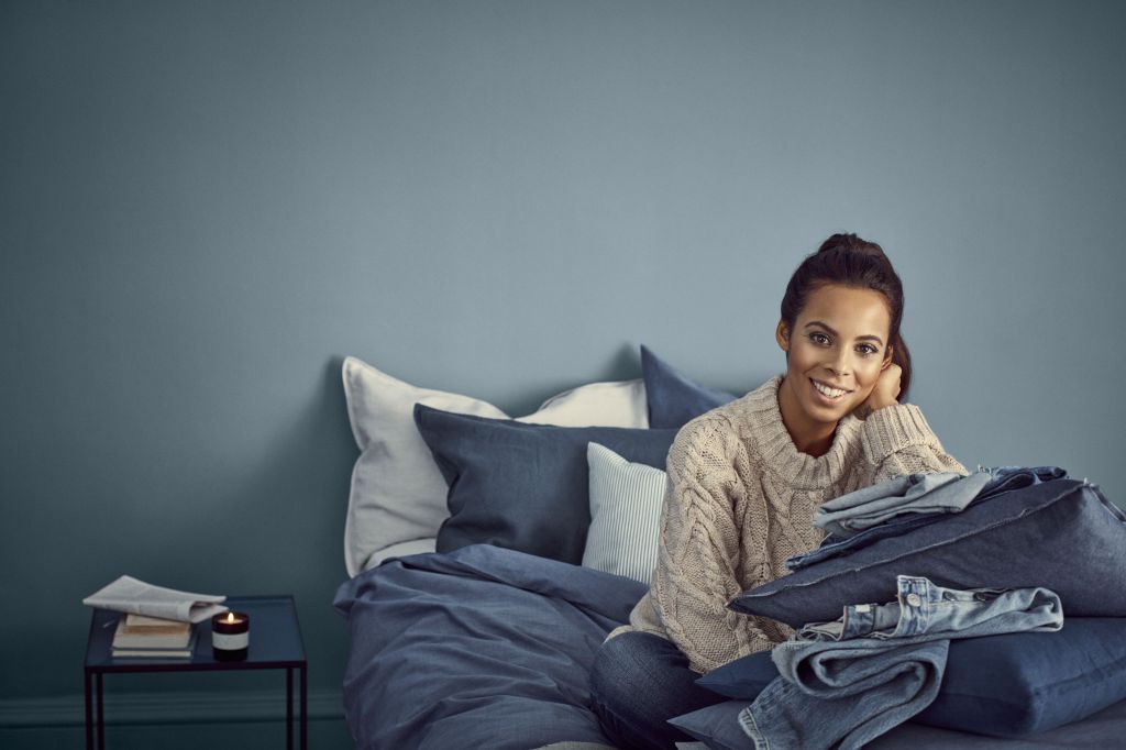 Blooming In Blue: Rochelle Humes Unveiled As The Face Of Dulux’s Colour Of The Year &apos;Denim Drift&apos;