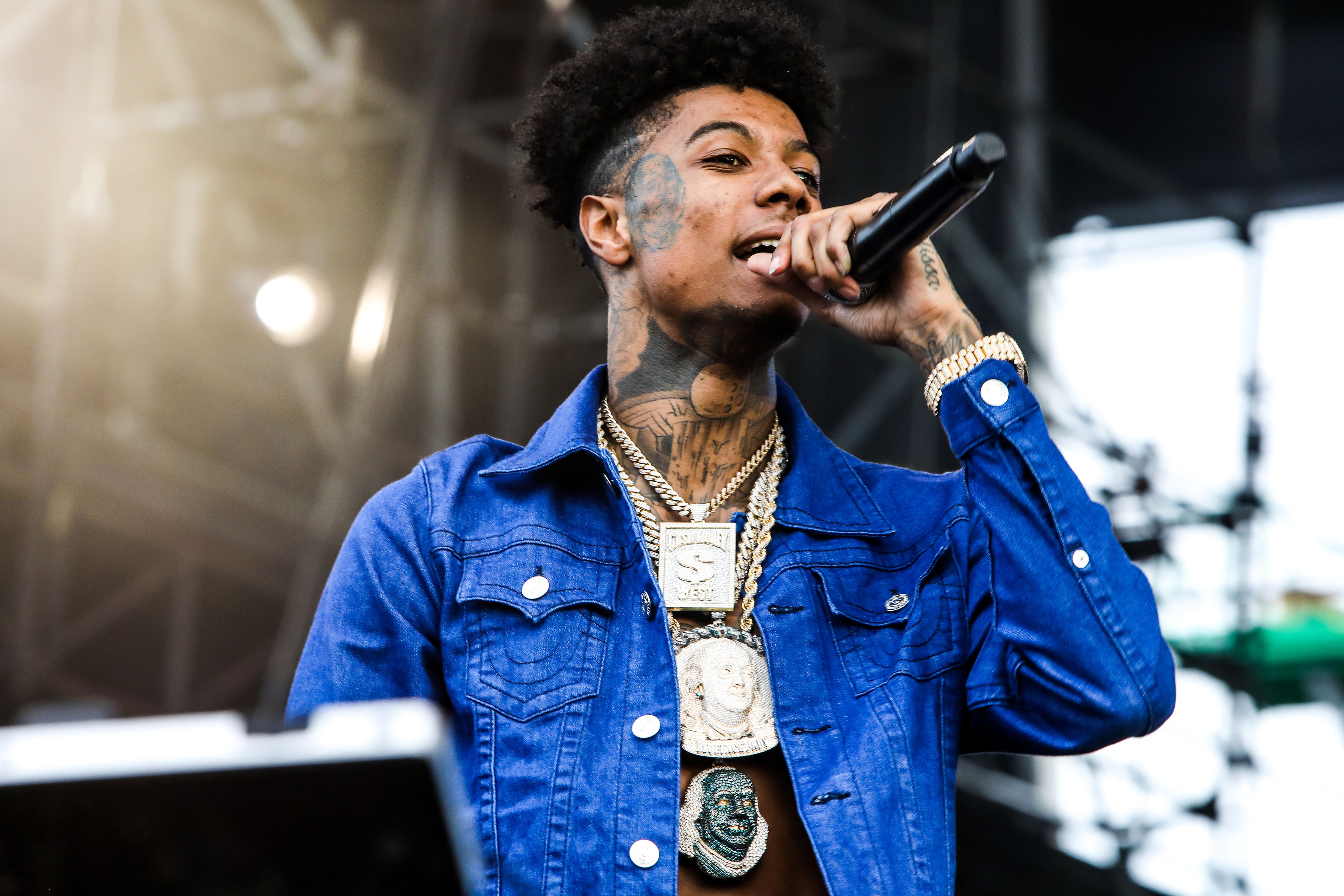 DJ Akademiks on Instagram blueface tattoos his jeweler name on the side  of his head