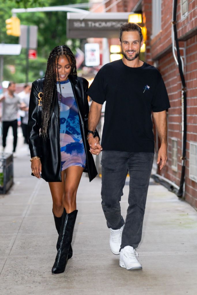 Tayshia Adams with fiancé Zac Clark