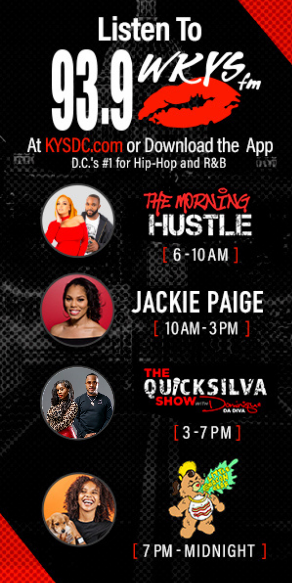 WKYS 93.9 2022 On-Air Schedule