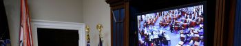 President Biden And Ketanji Brown Jackson Watch As Senate Votes On Supreme Court Nomination
