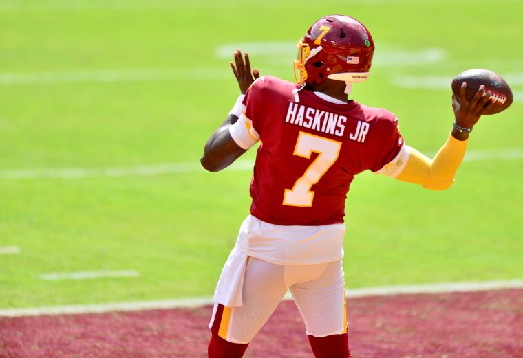 Washington Football Team QB Dwayne Haskins endzone throw