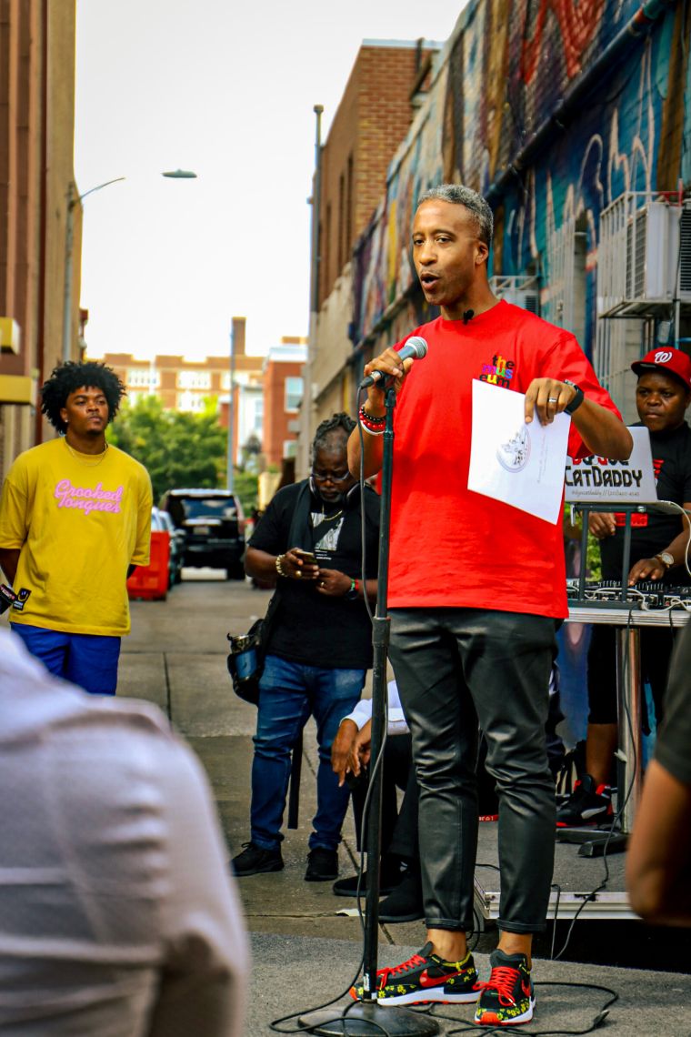 DC Council Member Kenyan McDuffie Speaks at DJ Quicksilva Ben’s Chili Bowl Celebration