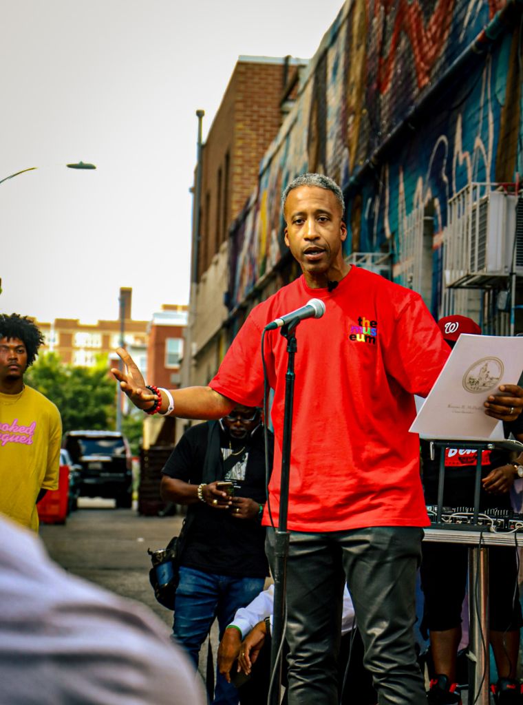 DC Council Member Kenyan McDuffie Speaks at DJ Quicksilva Ben’s Chili Bowl Celebration