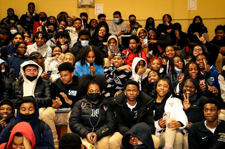 Little Bacon Bear & NLE Choppa at Potomac High School In Maryland