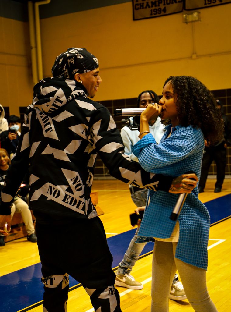 Little Bacon Bear & NLE Choppa at Potomac High School In Maryland