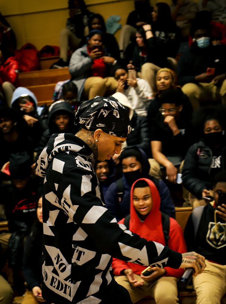 NLE Choppa at Potomac High School In Maryland