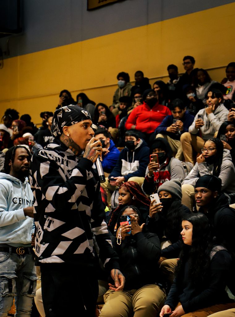NLE Choppa at Potomac High School In Maryland