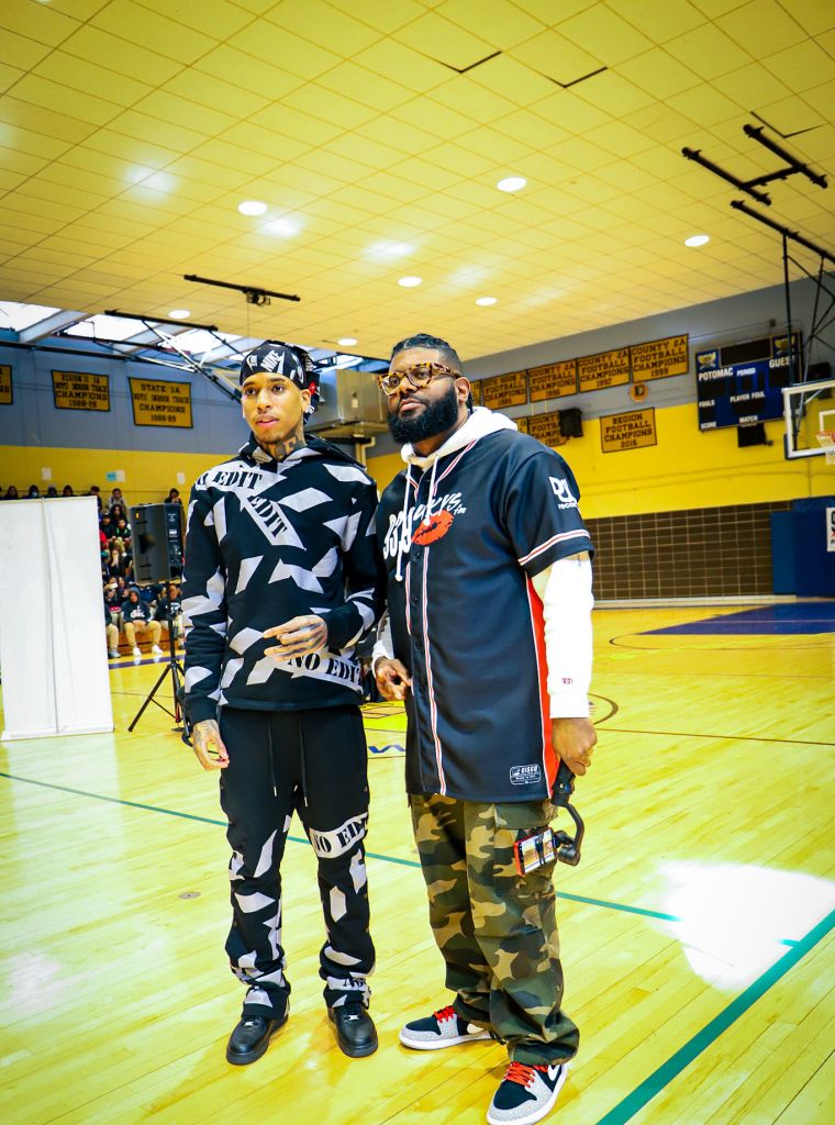 Mike Swift & NLE Choppa at Potomac High School In Maryland