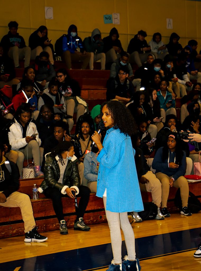 Little Bacon Bear & NLE Choppa at Potomac High School In Maryland