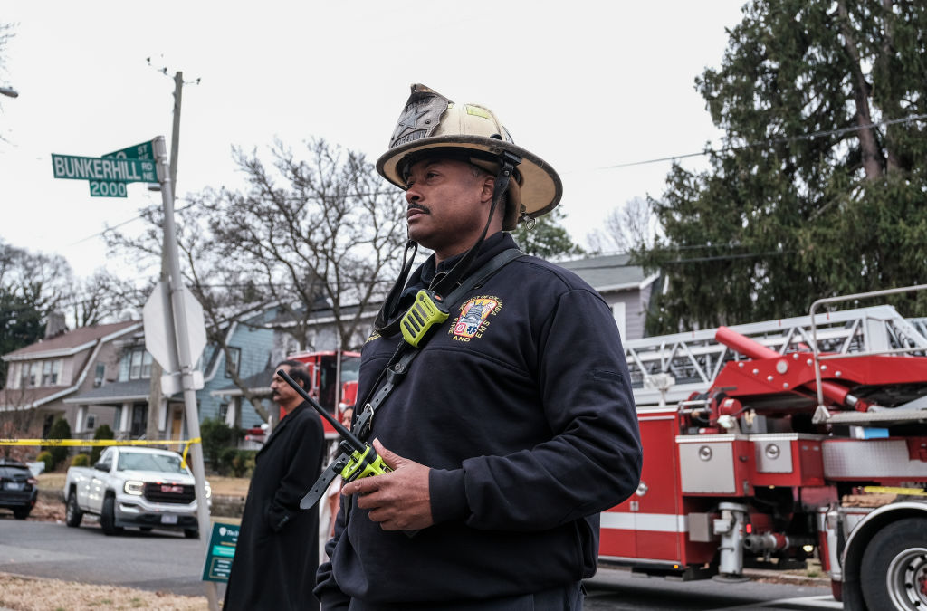 WASHINGTON, US- DECEMBER 26: D.C. Fire and EMS respond to a bui
