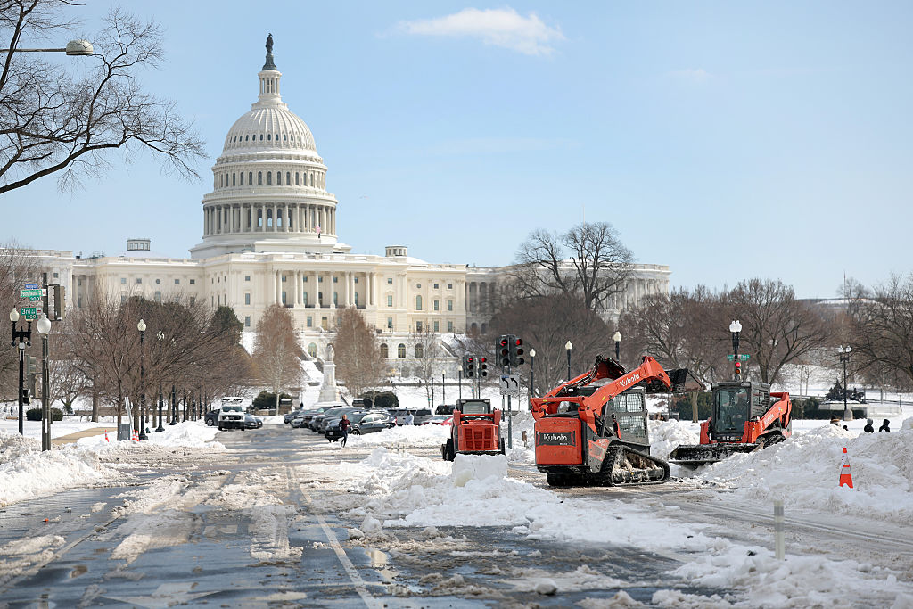 D.C. Continues To Dig Out From Weekend's Large Snow Storm
